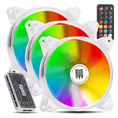 G-VR334K Revenger kit 3x fan 120mm RGB com controladora branco