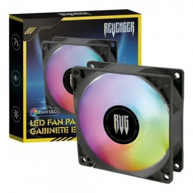 Revenger cooler FAN 80mm com LED RGB para PC