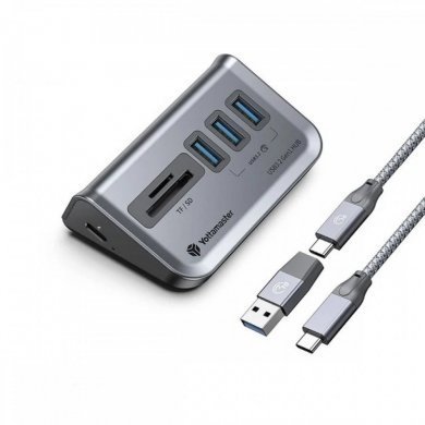 Yottamaster Hub USB-C, 3x USB-A, 1x TF, 1x MicroSD