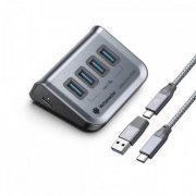 Yottamaster Hub USB 3.2 4 Portas USB-A 10Gbps Possui uma inclinação de 34º, facilitado o uso