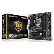 Placa Mãe GigaByte Intel GAMER Micro ATX 6ª Geração LGA1151 DDR4 até 64GB 1866MHz, Chipset B150, Som Vídeo e R