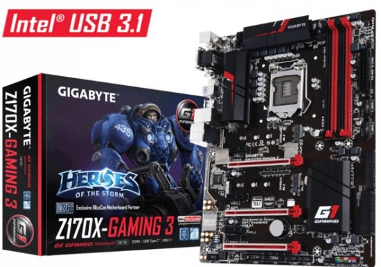 GA-Z170X-GAMING3 Placa Mãe GigaByte Intel GAMER ATX