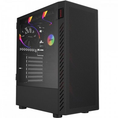 GBBVPBR Pcyes gabinete gamer Bolter Black Vulcan Mid tower