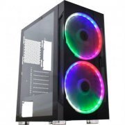 Kmex K-Mex Gabinete Anjo de Combate CG-01A1 ARGB Com Tampa Lateral Transparante e 2 Fans Inclusos 200mm Multic