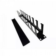 Guia De Cabo 1u Fechado Preto 100mm ORGANIZADOR DE CABOS PARA RACK 19 POLEGADAS 1U HORIZONTAL ALTA DENSIDADE 8