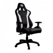 CoolerMaster Cadeira Gamer Caliber R1 Preto/Branca Reclinável até 180 graus Suporta 150kg Braços Ajustaveis