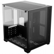 PCYes gabinete gamer Forcefield black vulcan frontal e lateral em vidro temperado (não acompanha coolers)