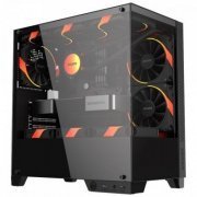 Pcyes gabinete gamer Forcefield TWR Black Vulcan Mid tower frontal e lateral em vidro temperado (não acompanha