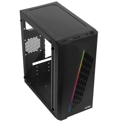 GGBACBK Vinik gabinete gamer Beam m-ATX preto lateral em acrílico