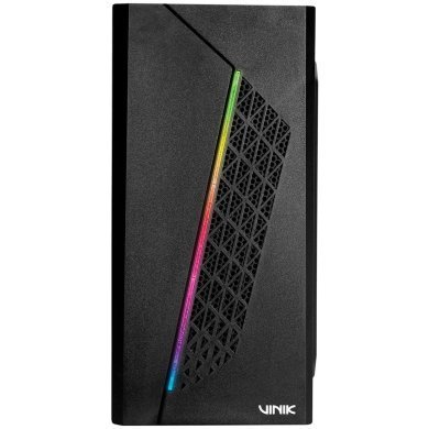 GGBACBK Vinik gabinete gamer Beam m-ATX preto lateral em acrílico