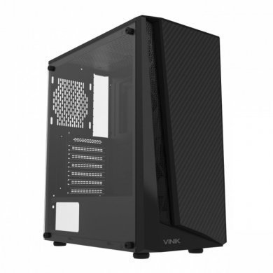 GGIVTBK Vinik Gabinete Gamer Indux Preto Lateral em Vidro