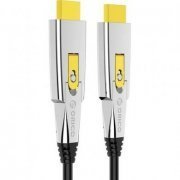 Orico cabo micro HDMI 4K de fibra ótica 25 metros com adaptador HDMI banhado a ouro e cabo antichama