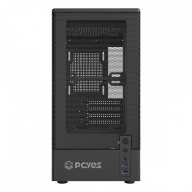 Pcyes gabinete gamer Kauri Black Vulcan mid tower