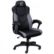 PCYes cadeira gamer Mad Racer V6 Turbo cinza ajuste de altura suporta 120kg