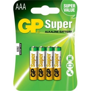 GP24A-2U4 GP Batteries Pilha Alcalina GP AAA LR03 1.5V (4 unid