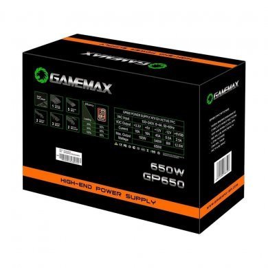 Gamemax Fonte 650W 80 Plus Bronze PFC Ativo