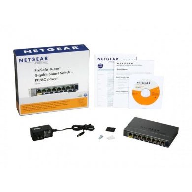 GS108T-200NAS NetGear switch Prosafe 8x RJ45 gigabit PoE