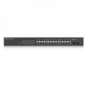 Zyxel Switch 24P Gigabit POE 2x SFP Gbic SWITCH 24P 10/100/1000 POE + 2P SFP GERENCIÁVEL L2 - GS1900-24HP - GS