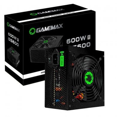 GS600 Gamemax Fonte 600W 80 Plus White PFC Ativo