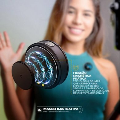 GShield microfone de lapela sem fio recarregavel