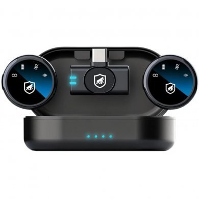 GShield microfone de lapela sem fio recarregavel