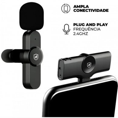 GS-10922 GShield microfone de lapela sem fio recarregavel