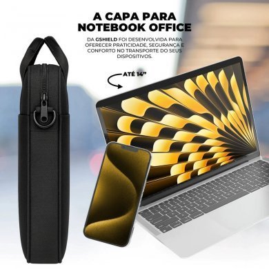 GS-11538 GShield capa para notebook Office até 14 pol. com alça preto
