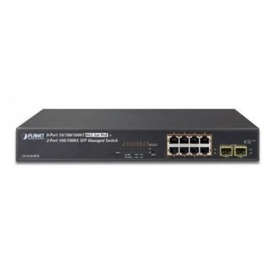GS-4210-8P2S PLANET Switch 8 Portas Gigabit PoE 802.3at