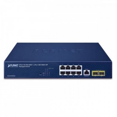 GS-4210-8T2S PLANET Switch 8 Portas Gigabit PoE 802.3at