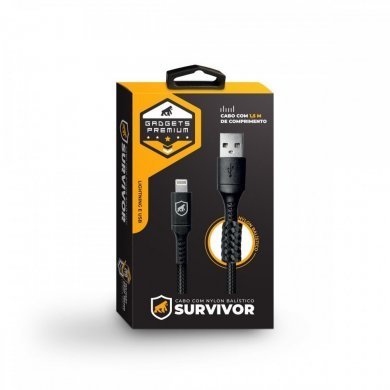 GS-4778 Gorila Shield Cabo Lightning Survivor USB Preto