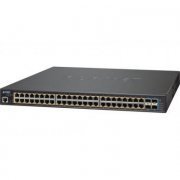 Planet switch managed 48 portas gigabit PoE+ RJ45 10/100/1000 802.3at 4 portas 10G SFP+ redundant power