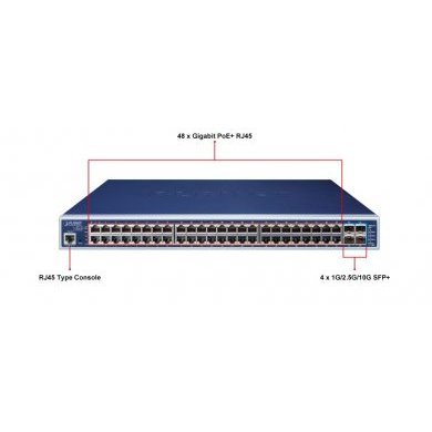 GS-5220-48PL4XR Planet switch managed 48 portas gigabit PoE+ RJ45