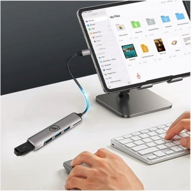 Baseus HUB USB tipo C  4 Portas USB 2.0