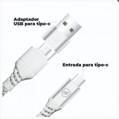 GS-6767 GShield Cabo Thunder 65W 2 em 1 Tipo C - 1,8m