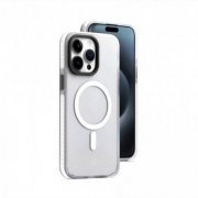 Gorila Shield capa magsafe para Iphone 15 PRO Fosco com detalhes branco