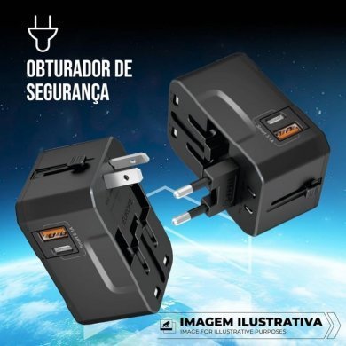 GS-8840 GShield Carregador Adapt. Universal Turbo Power 20w