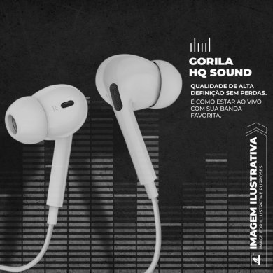 GS-8842 Gorila Shield Fone de Ouvido Tipo-C Dual Air Branco