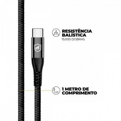 GS-9020 GShield Cabo Raptor USB-C USB-C Preto 1 metro 65W