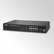 Switch 8 Portas Gigabit Planet PoE Web Smart 10/100/1000Mbps com 2 SFP