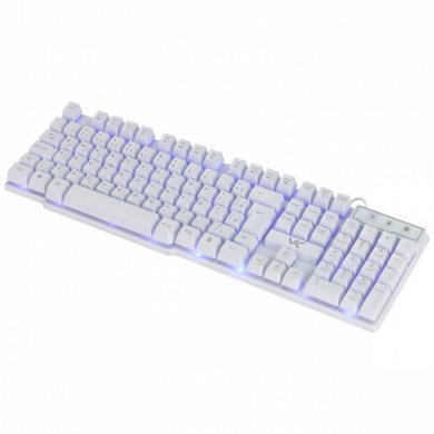 GTH100BA Vinik Teclado Gamer Hydra Branco LED Azul USB