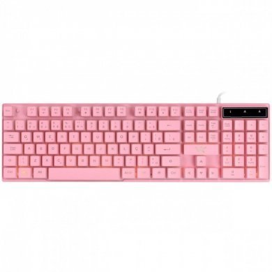 GTH200R7 Vinik Teclado Gamer Cerberus Rosa Led 7 Cores