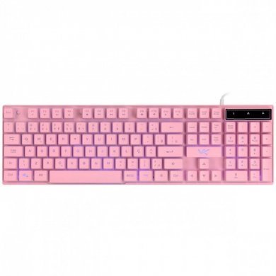 GTH200R7 Vinik Teclado Gamer Cerberus Rosa Led 7 Cores
