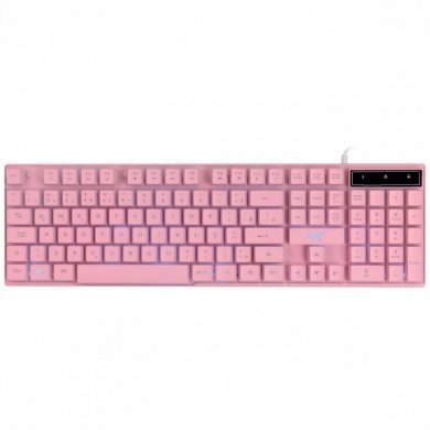 GTH200R7 Vinik Teclado Gamer Cerberus Rosa Led 7 Cores