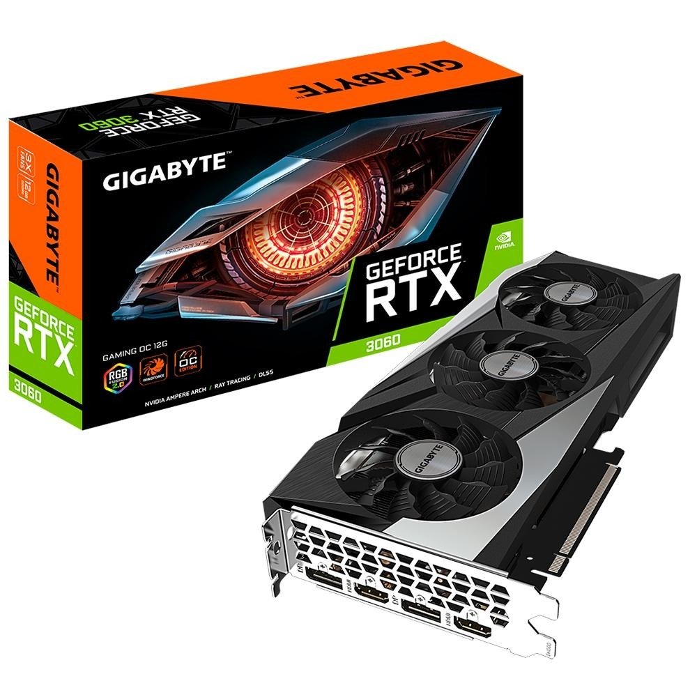 グラフィックボード・グラボ・ビデオカード NVIDIA GeForce RTX3060 12GB OC GV-N3060GAMING Gigabyte Placa de Video RTX 3060 12GB Gaming OC