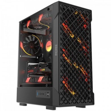 GVLYBV Pcyes gabinete gamer Velyr Black Vulcan mid tower