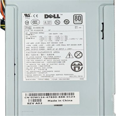 H1000E-00 Fonte 0JW124 1000W para Workstation Dell Precision T7400
