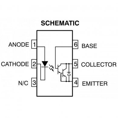 Acoplador óptico H11G1 DIP6 PTH (Kit 5x und)