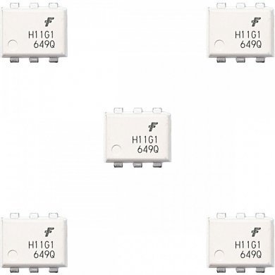 H11G1M Acoplador óptico H11G1 DIP6 PTH (Kit 5x und)