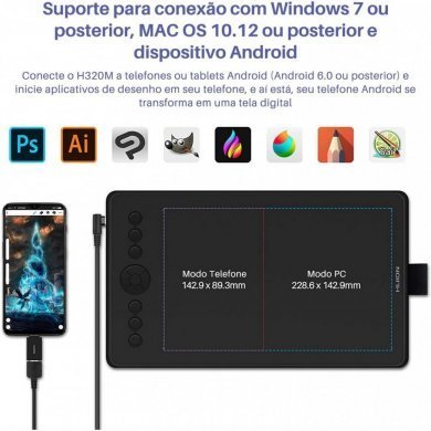 H320M-B Huion mesa digitalizadora Inspiroy H320M