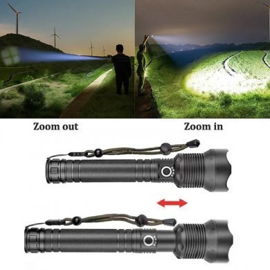 H3721 Holda lanterna tática LED P90 recarregável USB-C